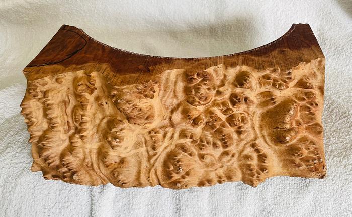 How does a Toymaker make the most of this beautiful hardwood burl offcut. 