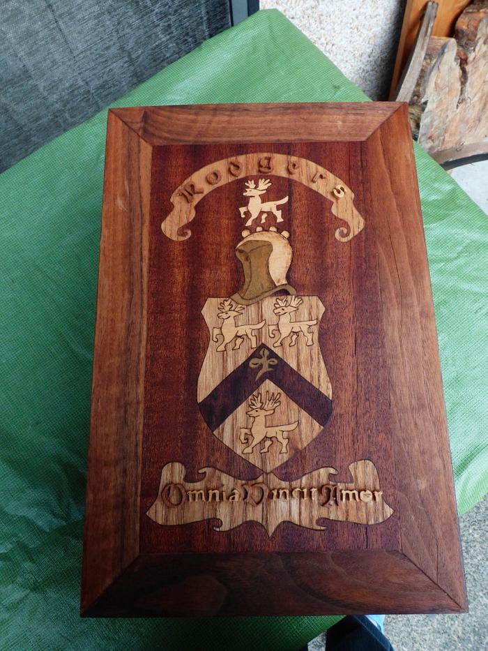 Coat of Arms Marquetry Box