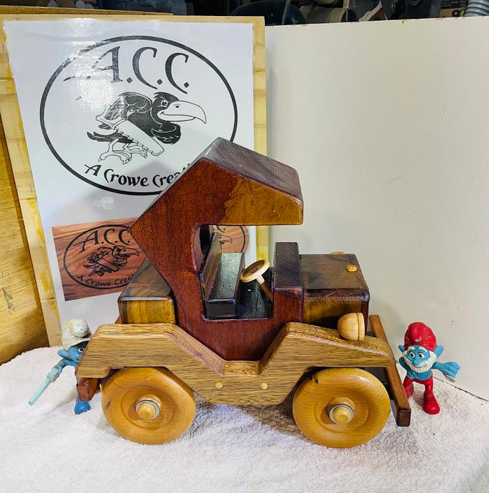 I put up an offcuts challenge on the Australian Woodwork Forum offering two toy books as the prize!