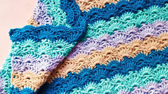 Sandy Shores Crochet Ombre Beach Mat 