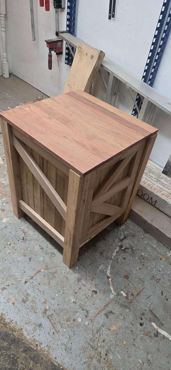 Night stand made from oak flooring