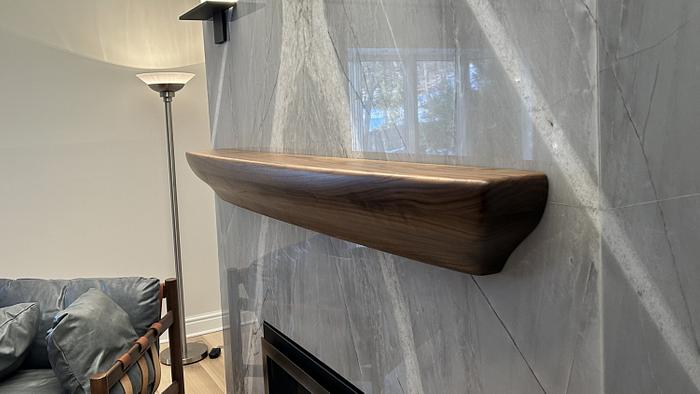 Sculpted Fireplace Mantel