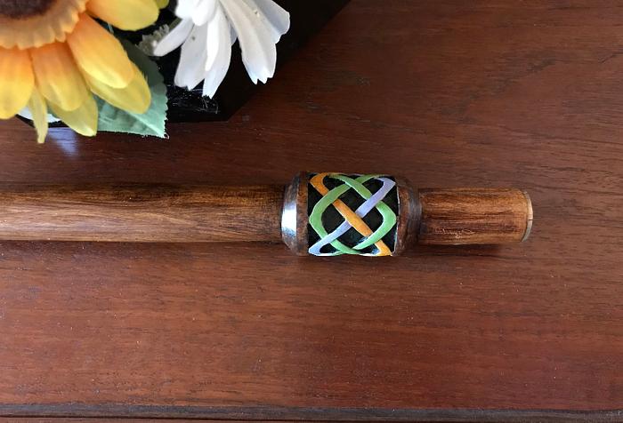 Celtic Knot Carving On A Walking Stick