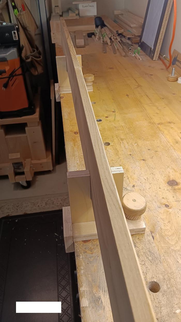 Bench clamping long boards