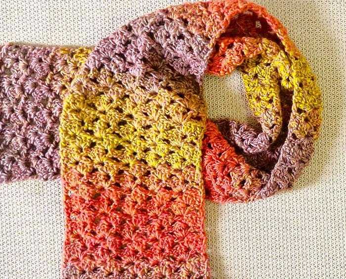 Easy Autumn Rich Crochet Scarf