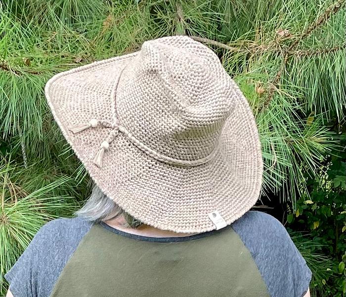 Fedora Crocheted Wide Brim Sun Hat