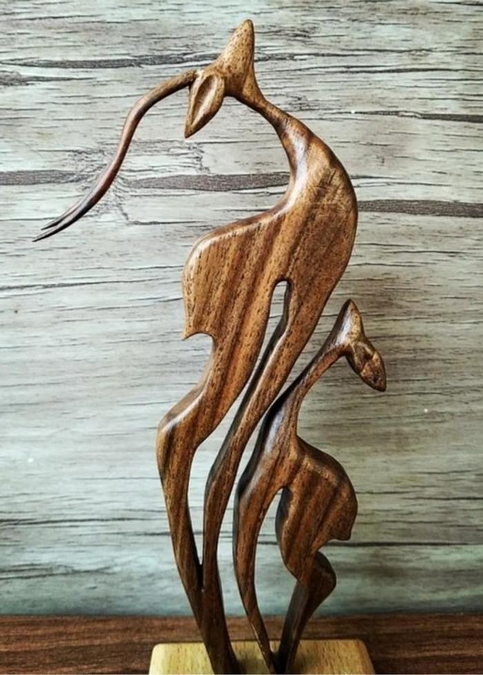 Walnut wood sculpture
