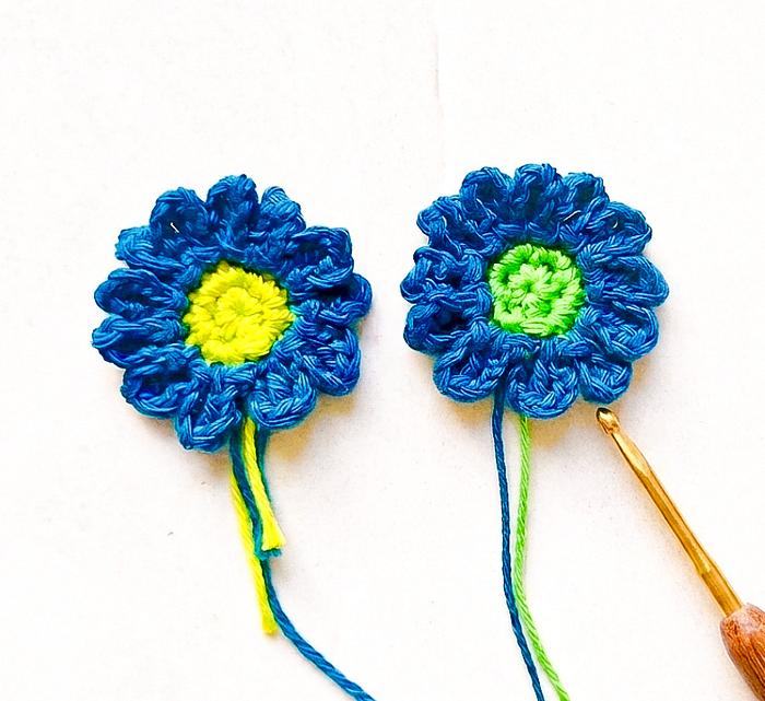Quick Crochet Flower Applique The Ultimate Scrap Yarn Buster