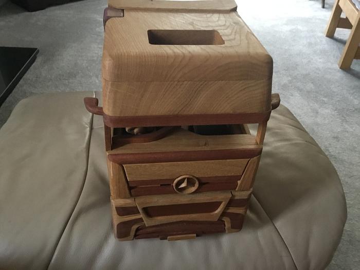 Mercedes Truck, trailer and sea container