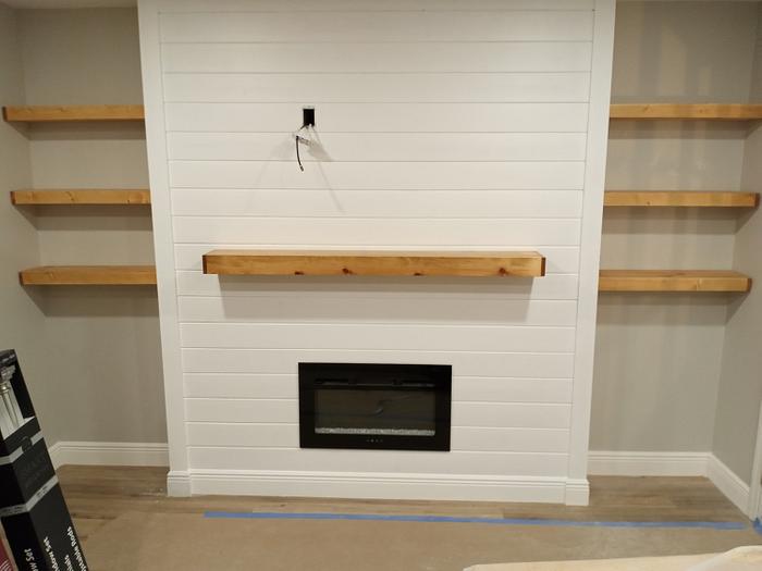 Bump-out Electric Fireplace Wall