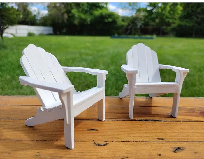 1/12 scale Adirondack chairs