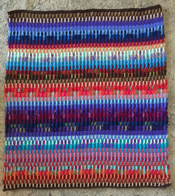 Scrap Yarn Baby Afghan