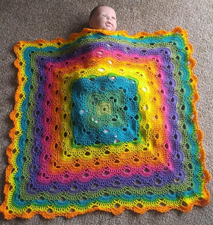 Rainbow Virus Baby Blanket