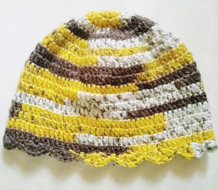 Toddler Shell Stitch Border Cap Free Pattern