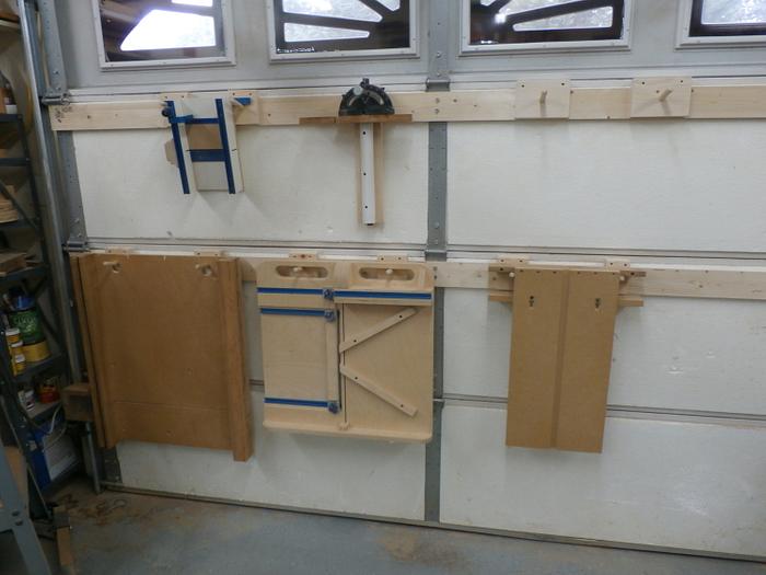 Garage door storage
