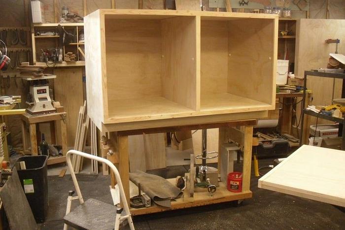 Heavy Duty, Mobile Shop Cart From a Sheet of Plywood