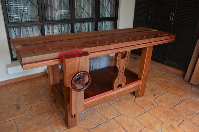 Sam’s Tropical Wood Roubo Workbench