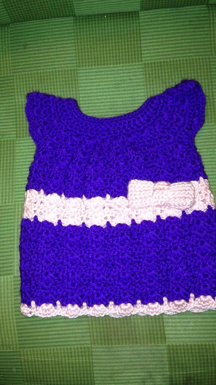 New born baby girl dress with bow