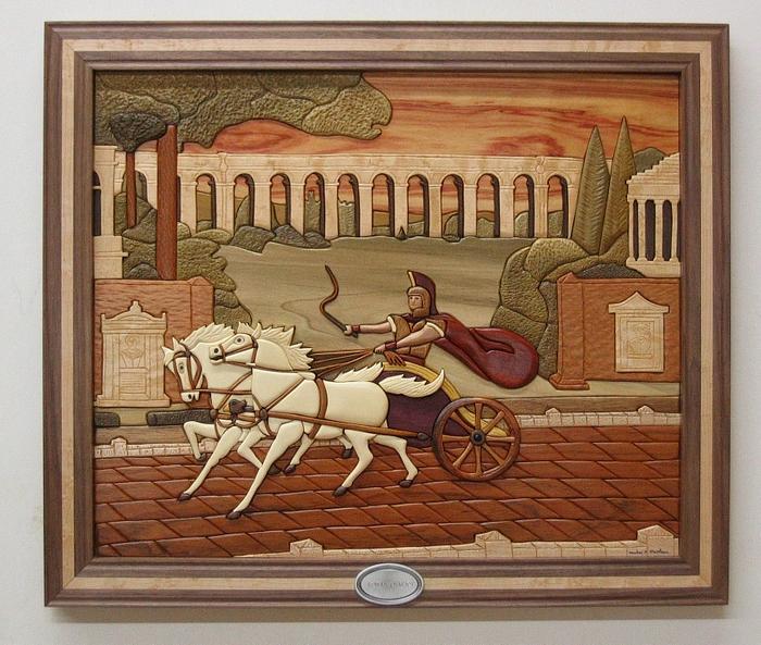 Roman Chariot Intarsia