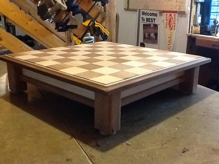 Walnut and Maple Chess Board