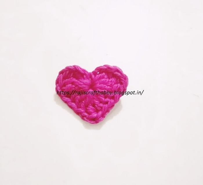 Small Crochet Heart Applique