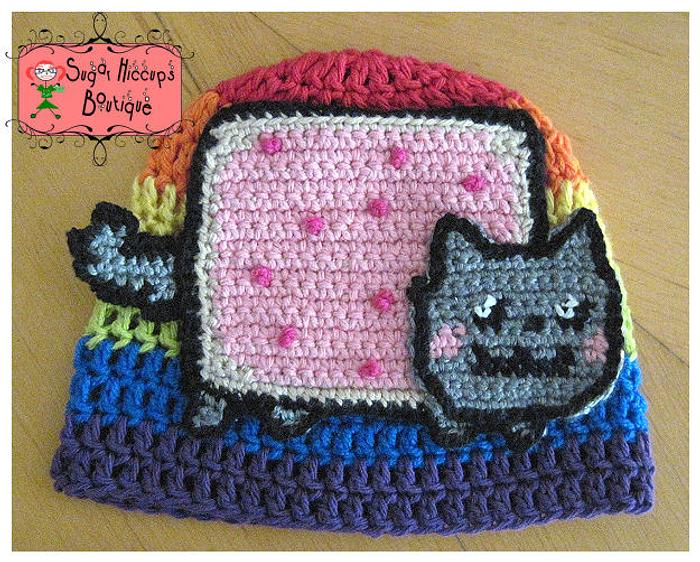 Nyan Cat-Pop Tart Kitty Crochet Hat