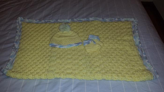 Basket Weave Baby Yellow Set