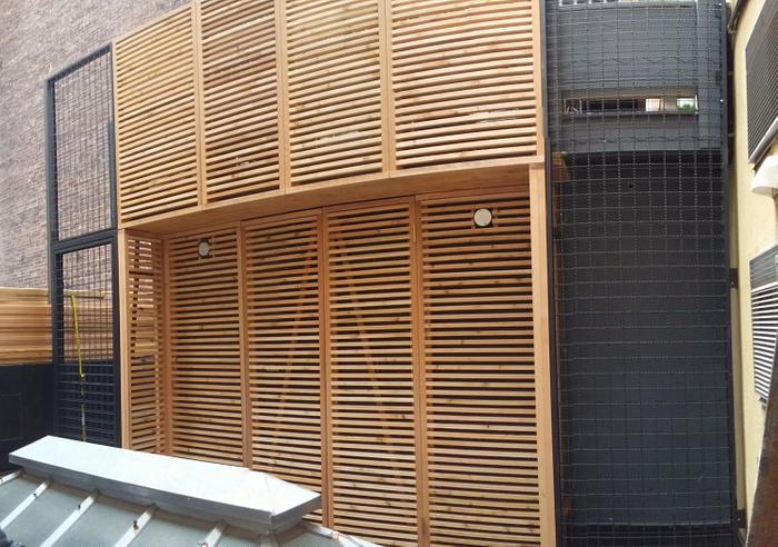 Privacy screen for roof terrace