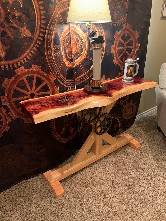 Live Edge Industrial Table