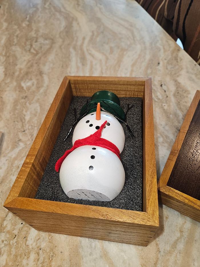 Snowman and box