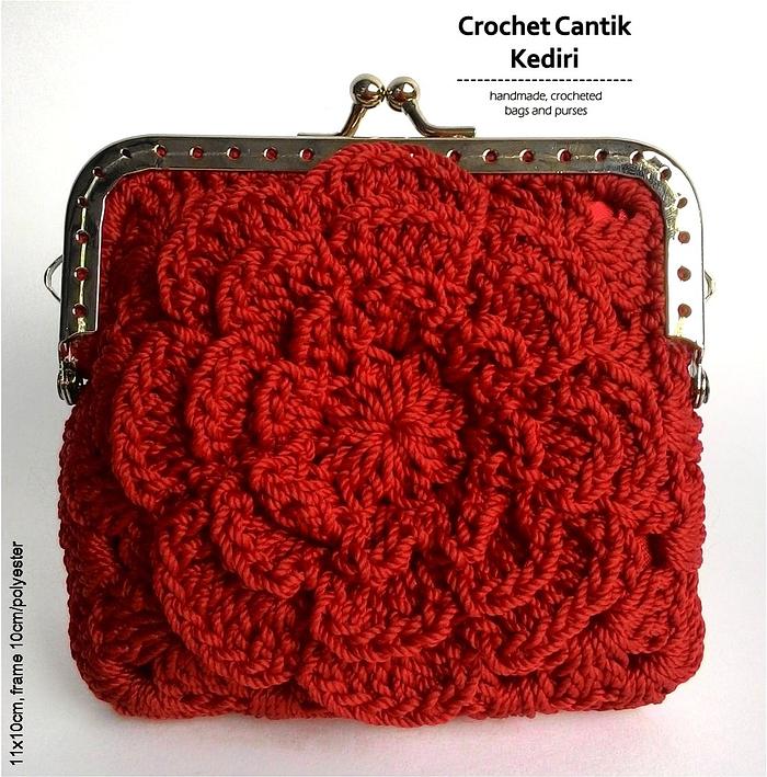 Flower framed purse