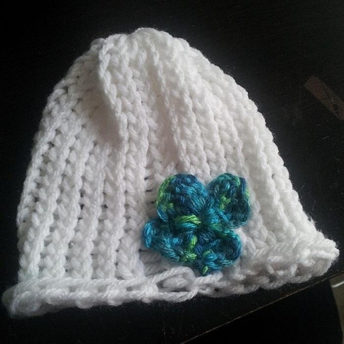 Loomed newborn beanie