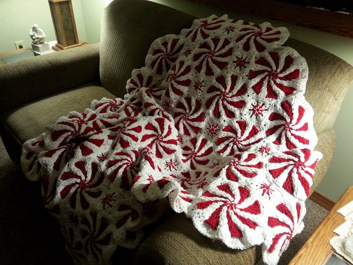 Peppermint Candy throw