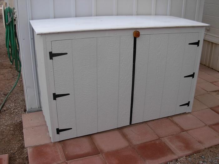 Outdoor Wood Storage Cabinet