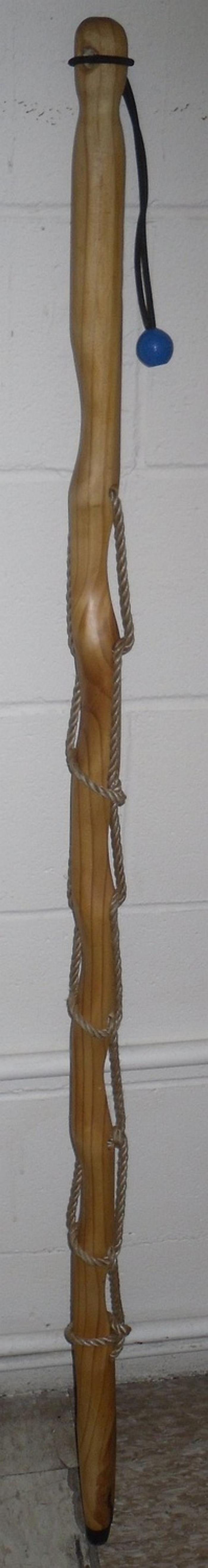 Scooped Walking Stick With Rope Detail