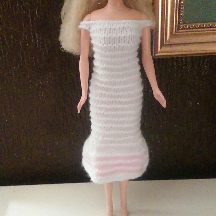 Pink and White Barbie Dress 