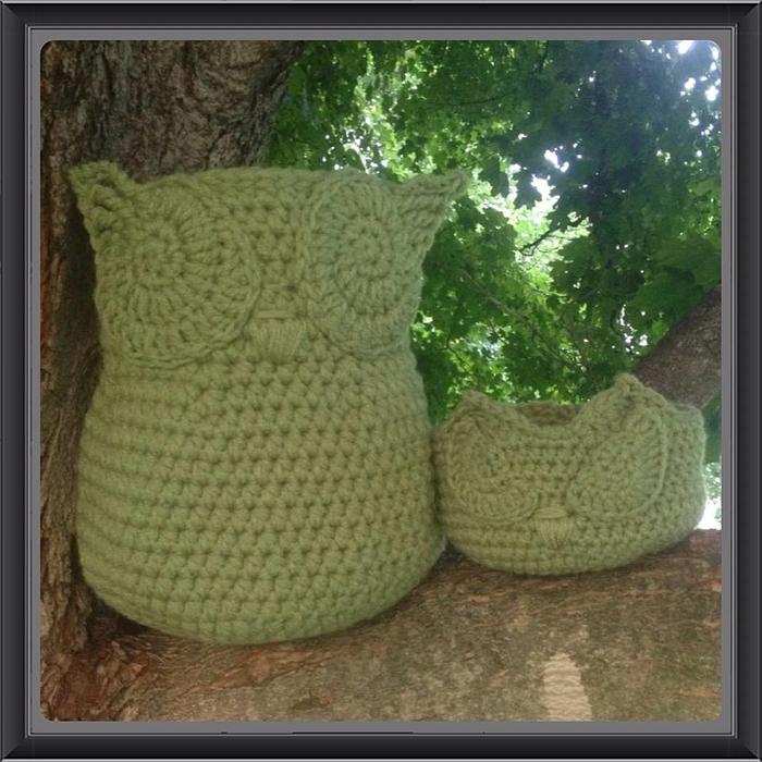 Owl baskets - Mama and Baby