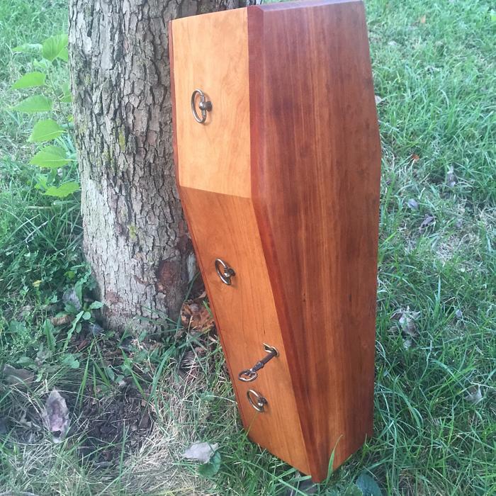 Cherry Coffin Lock Box