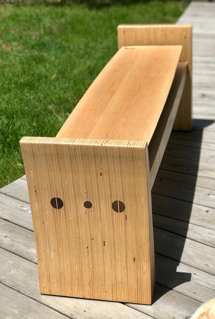 Plywood & Maple Bench