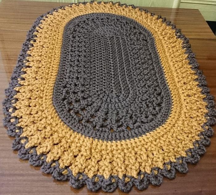 Crochet Rug Oval Mermaid - PERFECT FOR WHOLE HOUSE  ??
