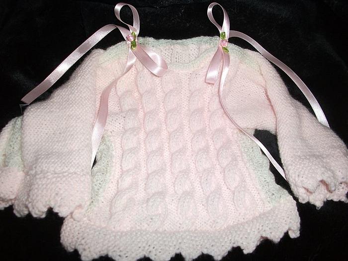 ribbon aran jumper