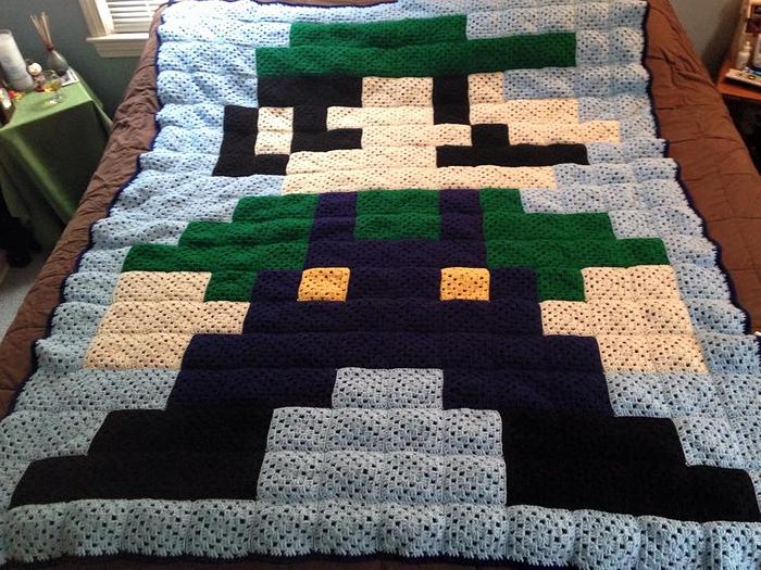 Luigi Granny Square Afghan