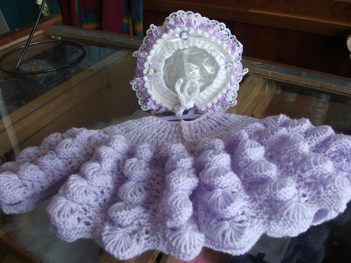 Lilac Cardi and Hat