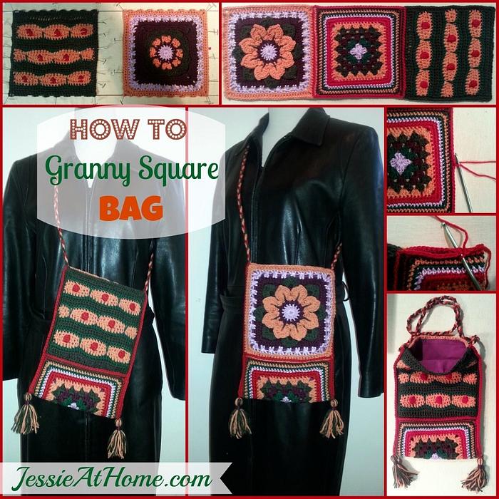 How to make a bag out of 3 Granny Squares