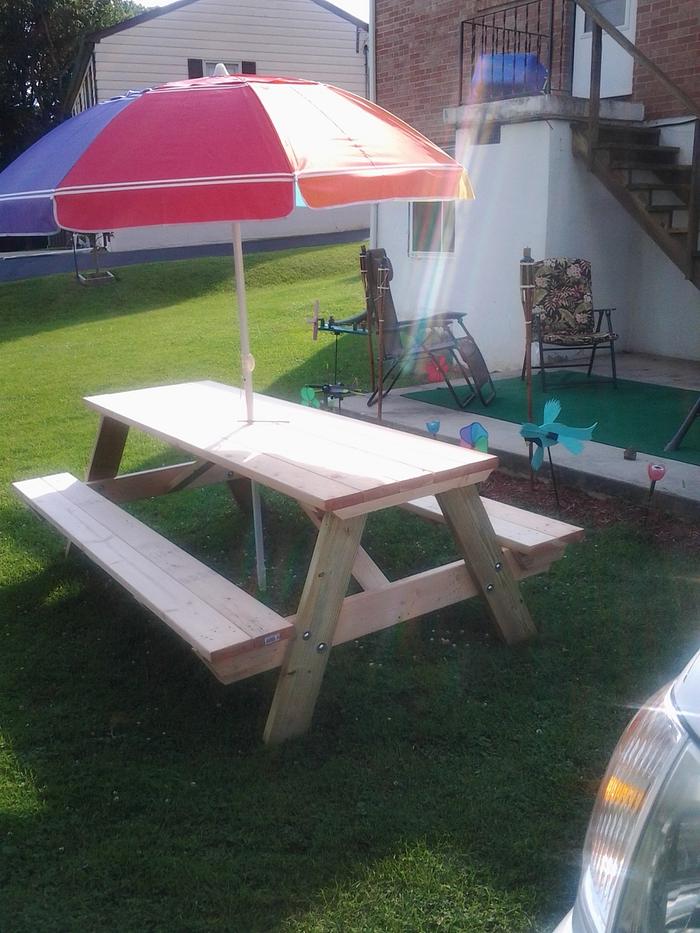 new picnic table