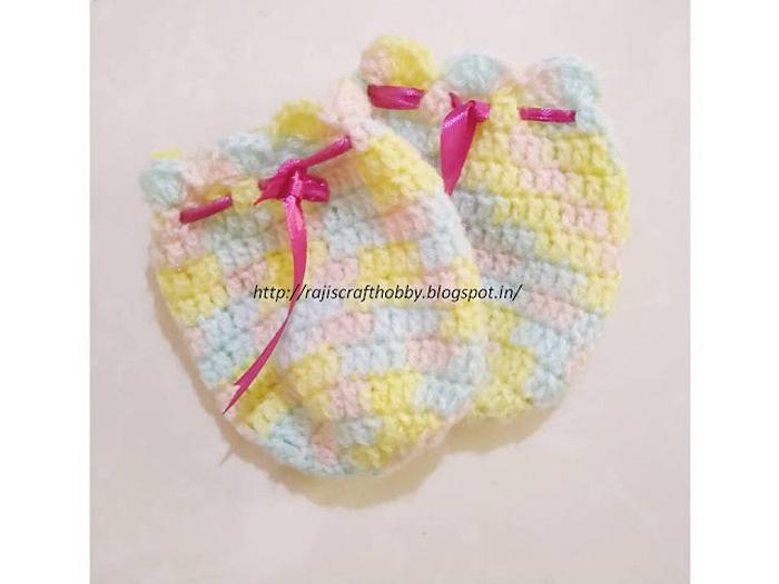 Crochet Thumbless Baby Mittens