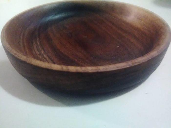 Walnut shallow bowl