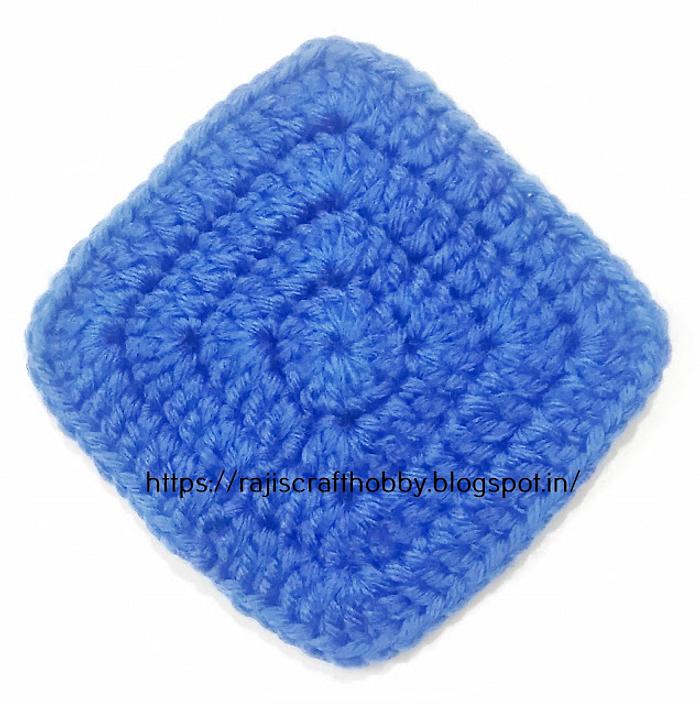 Solid Granny Square Coaster without Gaps