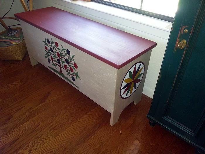 Milk Painted 6-Board Chest
