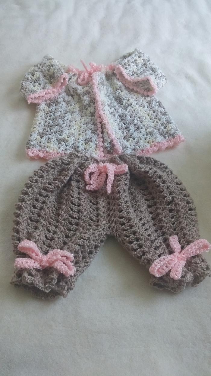 Baby girl bloomer set